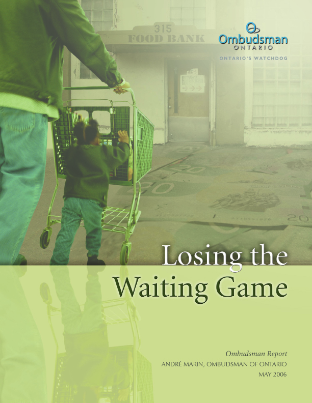 Cover of report, Losing the Waiting Game