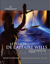 Couverture du rapport Le fiasco de l'affaire Wills