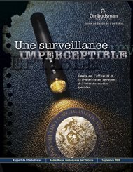 Couverture du rapport Une surveillance imperceptible