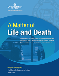 Cover of report, A Matter of Life and Death