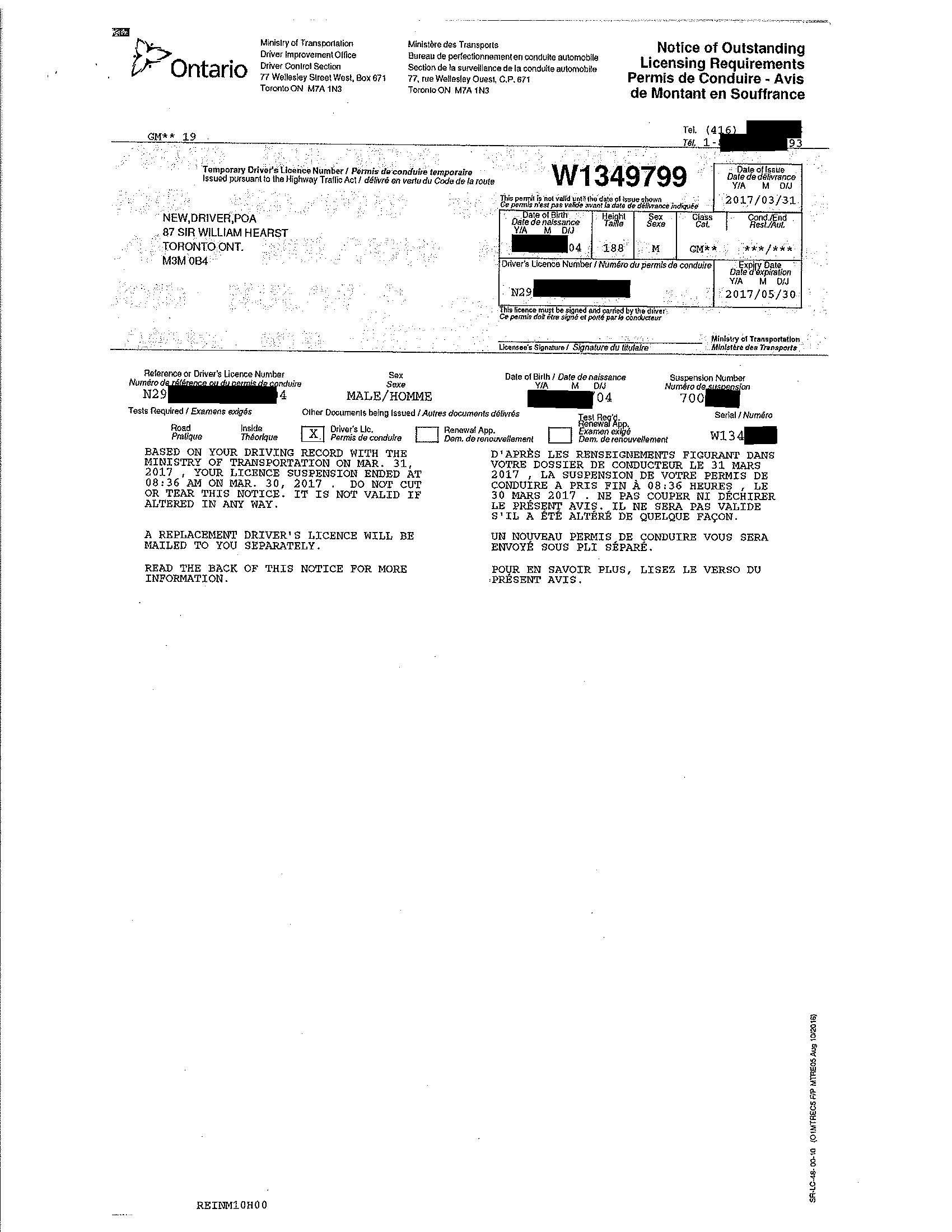 Suspended State Ontario Ombudsman