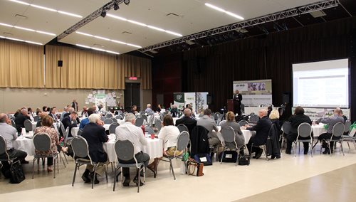 Photo of delegates at the Association française des municipalités de l'Ontario annual conference
