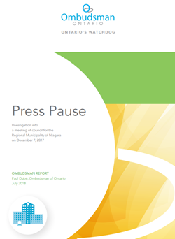 Cover of report "Press Pause"