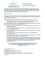 Link to Info Sheet - Guidance for service providers