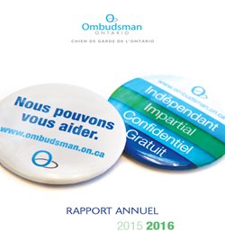 Couverture du rapport annuel 2015-2016