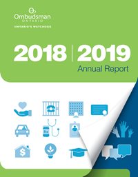 Cover of the Ombudsman Ontario's 2018-2019 Annual report