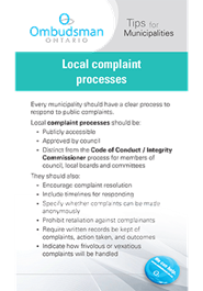 Link to Local Complaint Processes