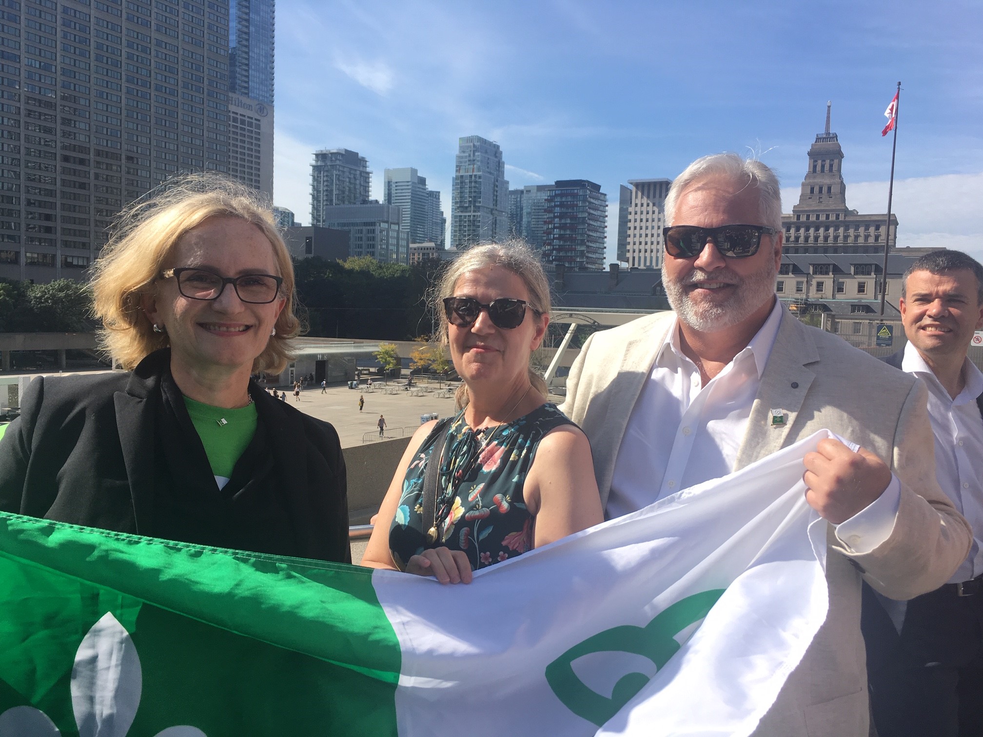 Ombudsman Paul Dubé and staff mark Franco-Ontarian Day, Toronto City Hall.