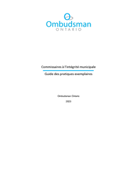 Lien vers Commissaires à l’intégrité de municipalités : guide des pratiques exemplaires