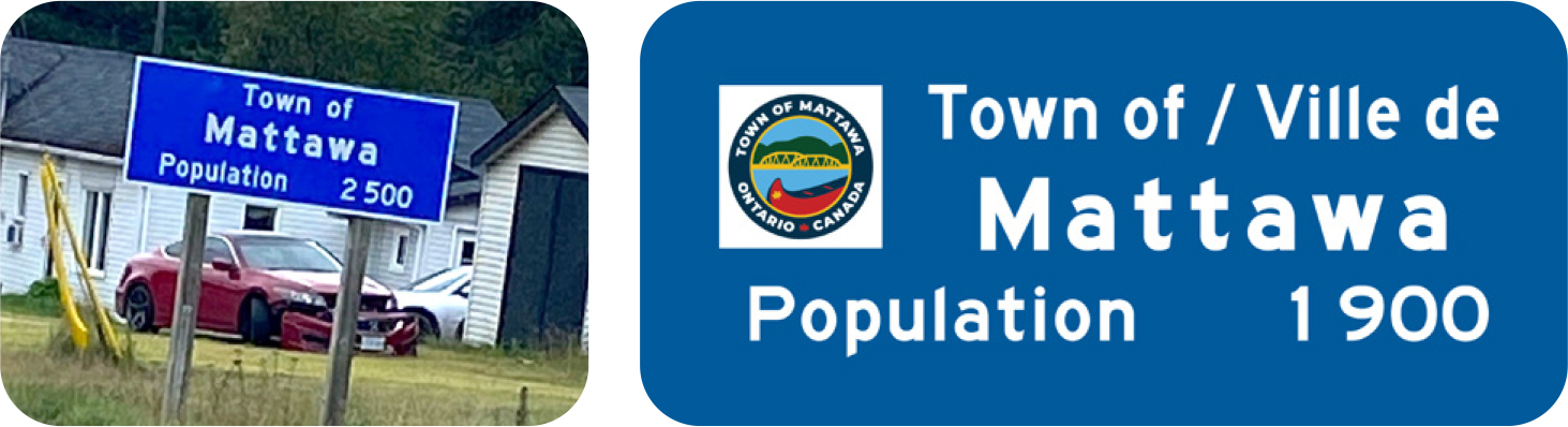 road sign outside of Mattawa