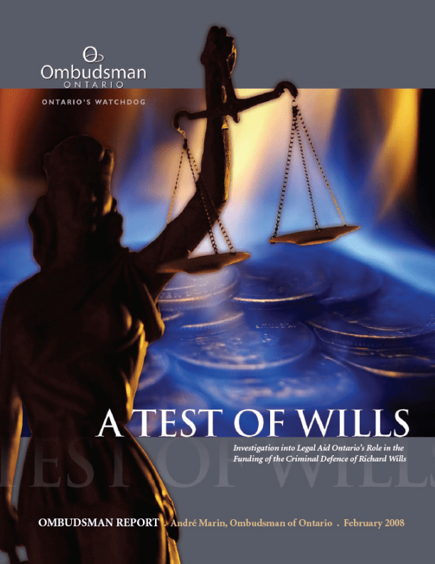 Cover of report, A Test of Wills
