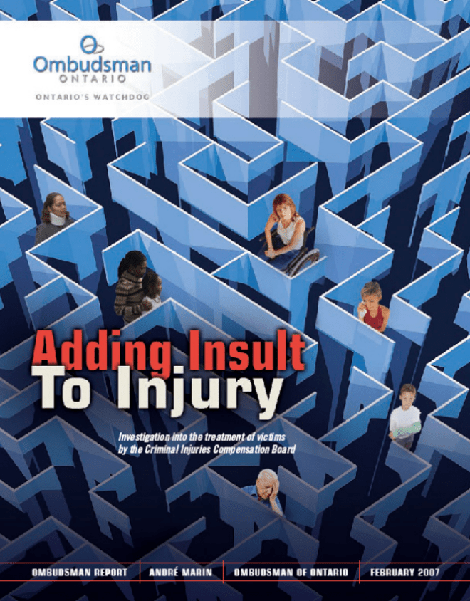 Cover of report, Adding Insult to Injury