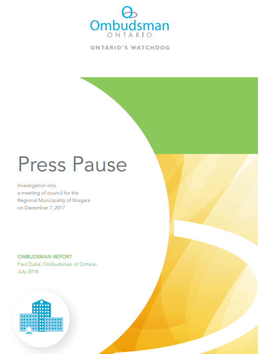Cover of report, Press Pause