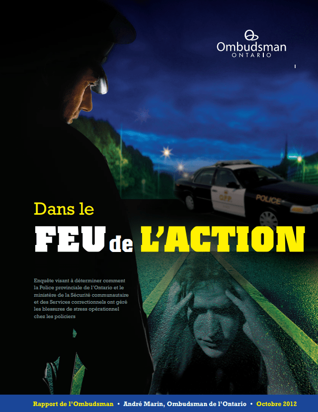 Couverture du rapport, Dans le feu de l'action