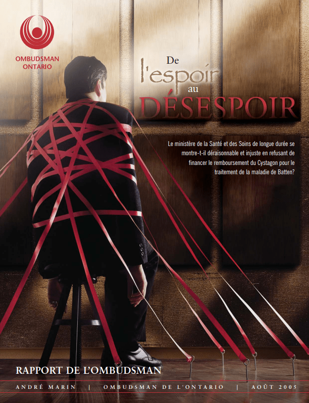 Couverture du rapport, De l'espoir au désespoir