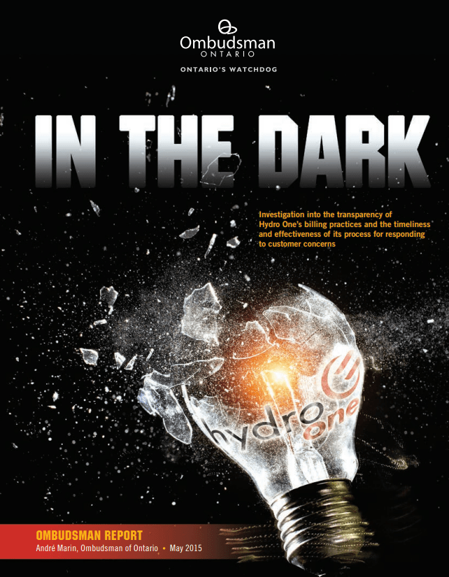 Cover of report, In the Dark