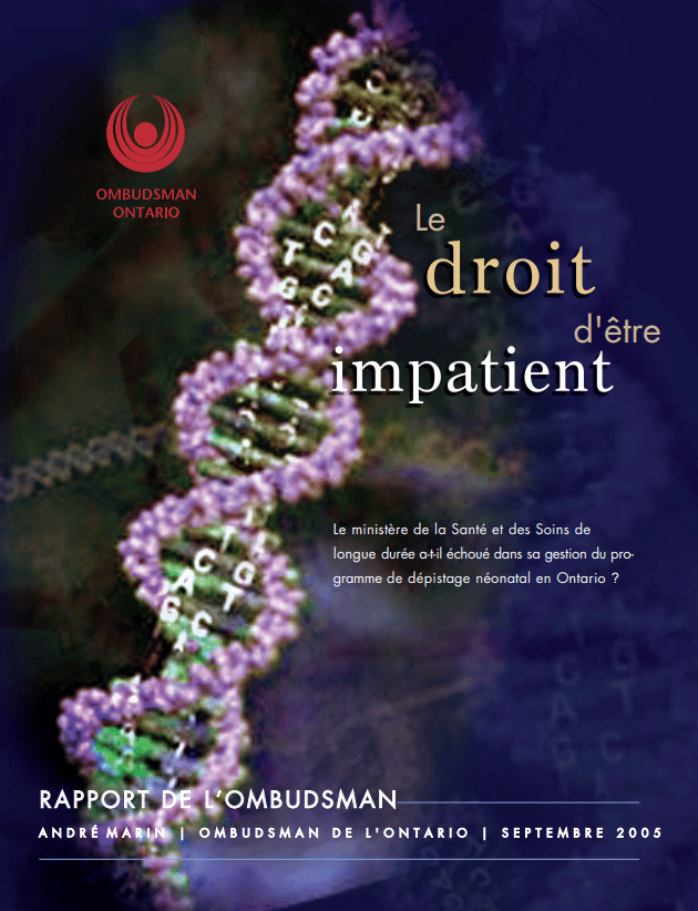 Couverture du rapport, Le droit d’être impatient