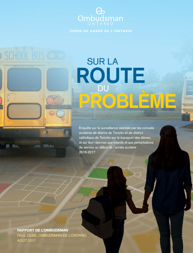 Couverture du rapport, Sur la route du problème