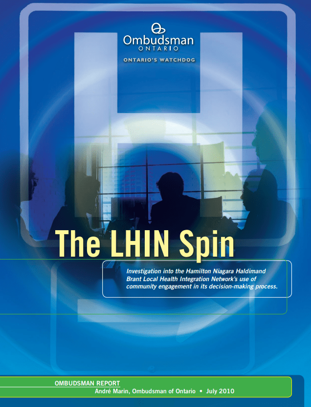 Cover of report, The LHIN Spin