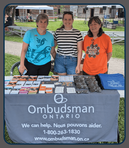 Ombudsman Ontario staff at Keeshigun Pow wow