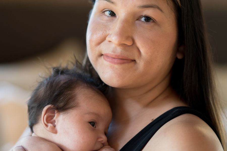 Mère et bébé autochtones